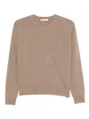 Max Mara Round-neck Wool Sweater In Neutral