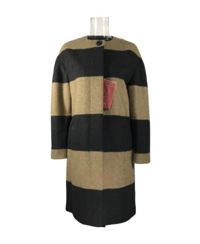 Max Mara Round-necked Coat In Black