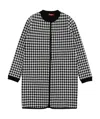 Max Mara Round-necked Color Coat In Black