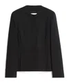 Max Mara Round-necked Jacket In Black
