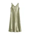 Max Mara Talete Sleeveless Crinkle Satin Dress In Nude