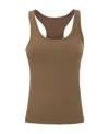 Max Mara Round-necked Vest In Brown