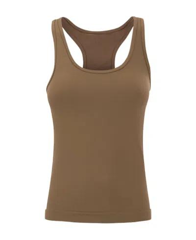 Max Mara Round-necked Vest In Brown