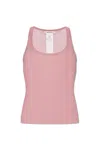 Max Mara Sleeveless Ribbed Top In Pink