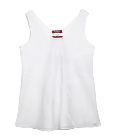 Max Mara Round-necked Vest In White