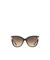 Max Mara Round Sunglasses In Brown