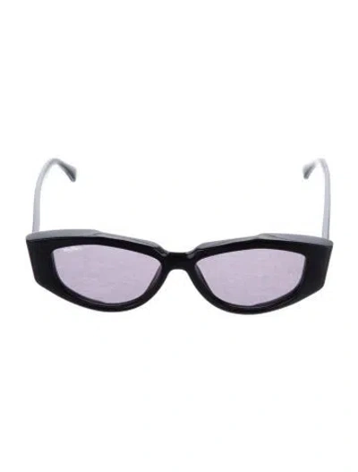 Pre-owned Max Mara Round Tinted Sunglasses In Black
