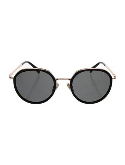 Pre-owned Max Mara Round Tinted Sunglasses In Black