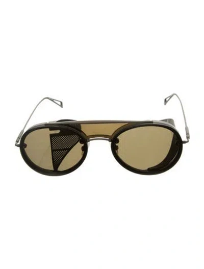 Pre-owned Max Mara Round Tinted Sunglasses In Multi