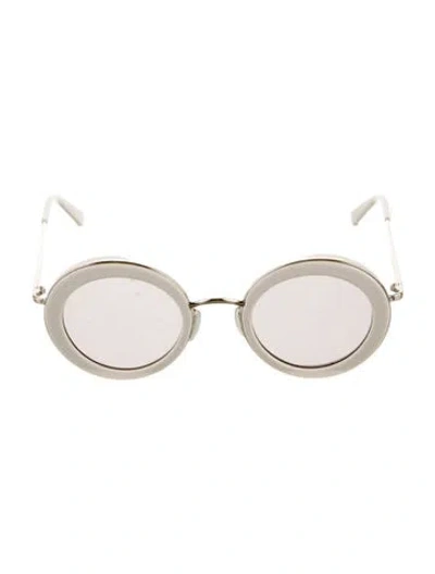 Pre-owned Max Mara Round Tinted Sunglasses In Neutrals