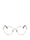 Max Mara Round-frame Glasses In Gold