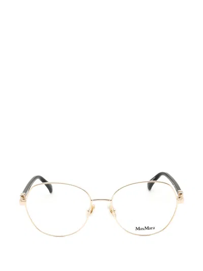 Max Mara Round-frame Glasses In Gold