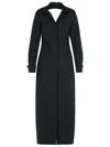 Max Mara 'rovigo' Black Cotton Blend Dress Women In Black