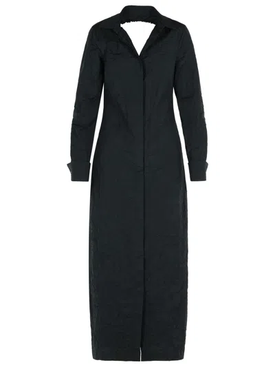 Max Mara 'rovigo' Black Cotton Blend Dress Women