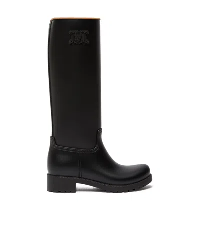 Max Mara Rubber Boots In Black