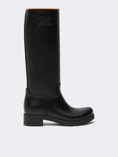 Max Mara Rubber Boots In Black