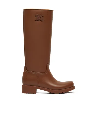 Max Mara Rubber Boots In Brown