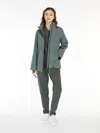 Max Mara Rubber-coated Technical Canvas Jacket In Dark Green