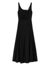 Max Mara Ruched Sleeveless Dress In Animal Print