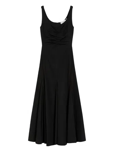 Max Mara Ruched Sleeveless Dress In Animal Print