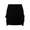 Max Mara Caro Wool Mini Skirt In Black