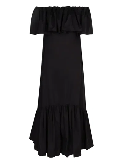 MAX MARA RUFFLE-DETAILING MIDI DRESS