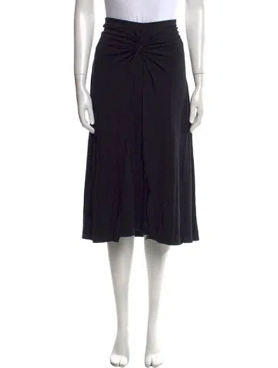 Pre-owned Max Mara Ruffle Embellishment Knee-length Skirt In Black