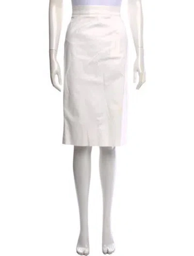 Pre-owned Max Mara Ruffle Embellishment Knee-length Skirt In Neutrals