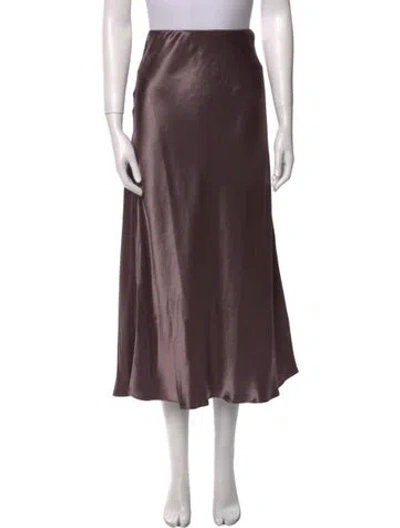 Pre-owned Max Mara Ruffle Embellishment Midi Length Skirt In Purple
