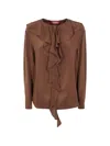 Max Mara Aeyde Brown Ponyhair Ankle Boots