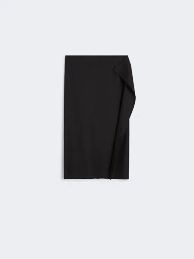Max Mara Ruffled Skirt In Black