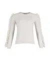 Max Mara Genero Ruffled Jersey Sweater In White