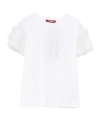 Max Mara Ruffled Sleeve T-shirt In Multi