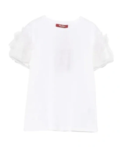 MAX MARA RUFFLED SLEEVE T-SHIRT