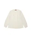 Max Mara Ruffled Top In White