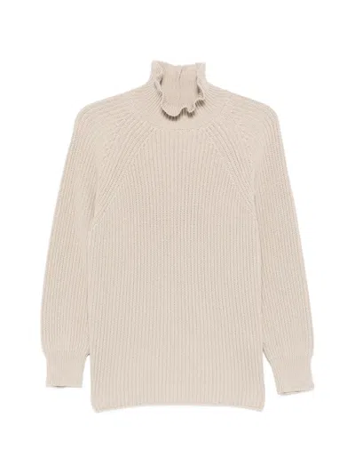 MAX MARA RUFFLED COTTON SWEATER