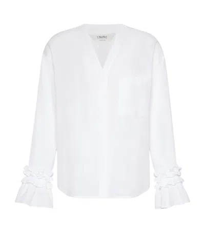 Max Mara Ruffle-trim Shirt In Multi