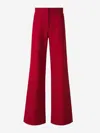 Max Mara Libbra Wool And Mohair Wide-leg Pants In Red