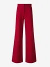 Max Mara Libbra Wool And Mohair Wide-leg Pants In Red