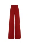 Max Mara Libbra Wool And Mohair Wide-leg Pants In Rosso