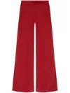 Max Mara Ruggero Cotton Drill Straight Pants In Red