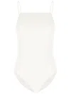 Max Mara Silk Bodysuit With Adjustable Straps And Back Tie In 中性色