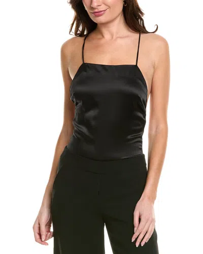 Max Mara Rugiada Silk Bodysuit In Black