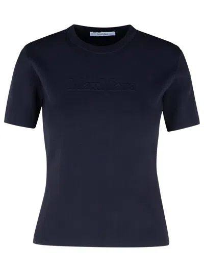 Max Mara Segale Viscose Blend Sweater With Logo In Blue