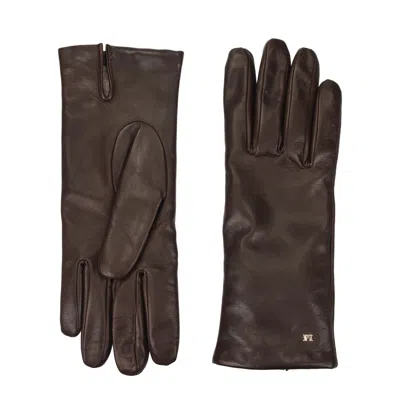 Max Mara 女装s 棕色皮手套