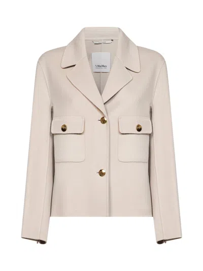 Max Mara S Beige Double-faced Wool Smmsorriso Jacket
