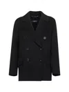 S Max Mara Black Double Broadcloth Lukas Jacket