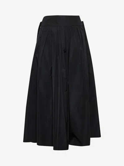 S Max Mara Black Taffeta Gea Long Skirt