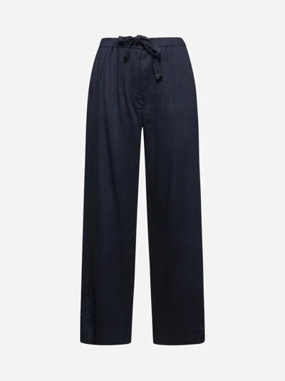 Max Mara S Blue Denim-effect Aris Joggers