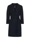 S Max Mara Blue Double Broadcloth Arona Short Coat